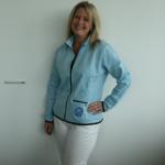 Women's mock jacket (blue) 1032 $33.00